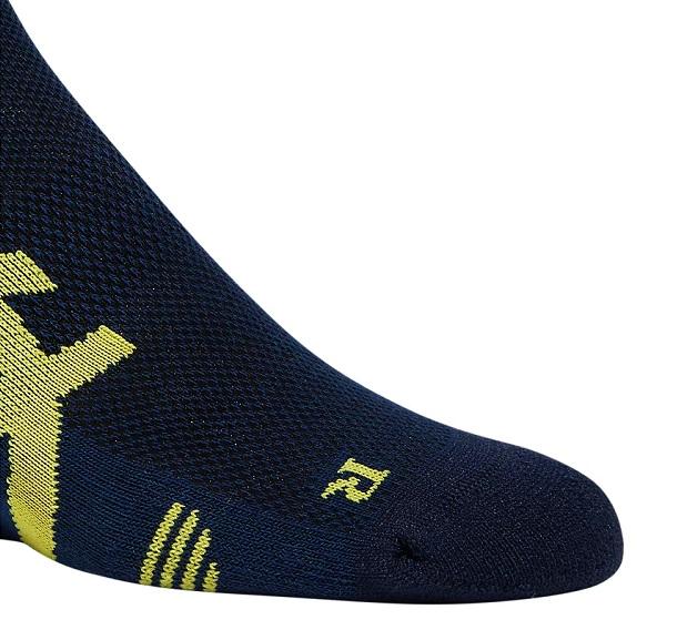 Asics 2 paia di calze da corsa ammortizzanti 2ppk Cushioning Sock 3013A238 003 blu-giallo