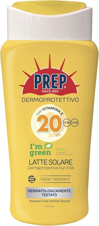 Prep - Latte Solare Dermoprotettivo Spf20 Protezione Solare Raggi Uva Uvb 200ml
