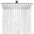 Soffione Doccia Bagno In Acciaio Inox Ultra Slim Lucido Cromato 15Cm-Quadrato