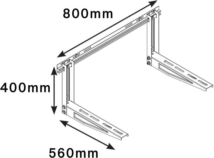 Fischer Staffa Supporto Staffe Condizionatori 18/24000Btu 200Kg Klima Strong Top