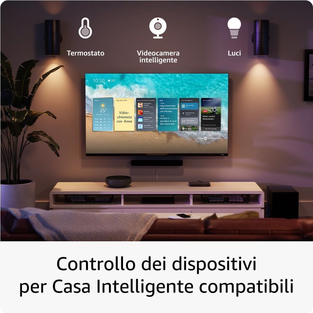 Amazon Fire Tv Stick 4K MAX (Wi-Fi 6E) Telecomando Vocale Alexa Android Dolby Vision