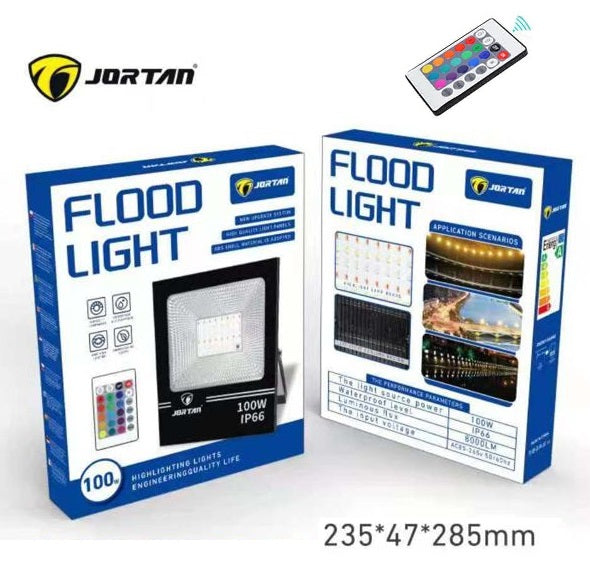 Faro Faretto Rgb Proiettore Led Multicolore Ip66 Int - Esterno Telecomando 100W
