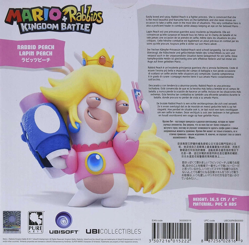 Mario + Rabbids Kingdom Battle Statua Peach 16,5 Cm Da Collezione Nintendo Switch