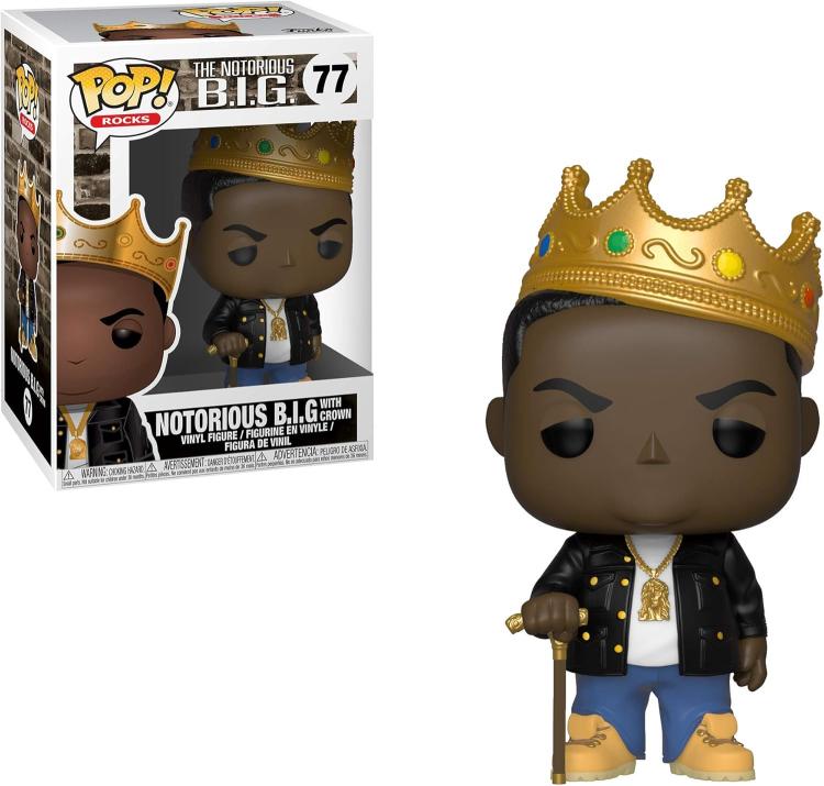 Funko Pop ! Rocks - (77) Notorious B.I.G Crown Biggie - Statua Vinyl Figure 9Cm