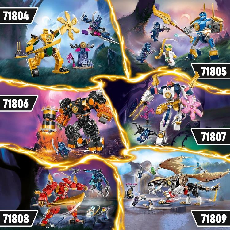 Lego Ninjago Mech Elemento Tech Di Sora 71807 + 2 Mini Figure Costruzione 209Pz