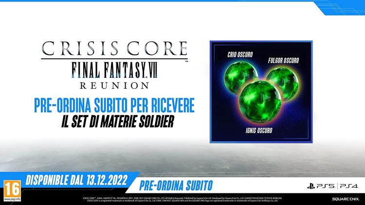 CRISIS CORE FINAL FANTASY VII 7 REUNION NINTENDO SWITCH GIOCO ITALIANO NUOVO