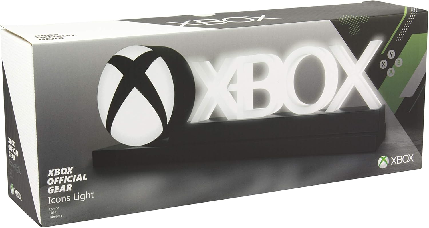 Paladone Lampada XBOX Logo + Scritta Light Plastica Multicolore Led Scrivania