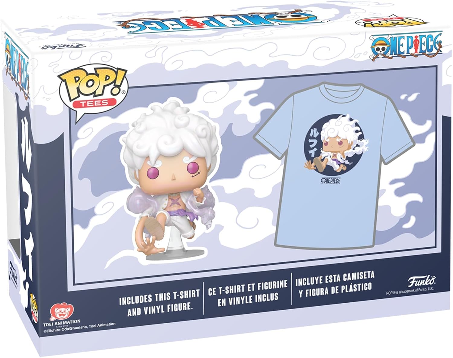 Funko Pop & Tee - One Piece Luffy Gear Five - Figure + T-Shirt Fifth Gear OP (M)