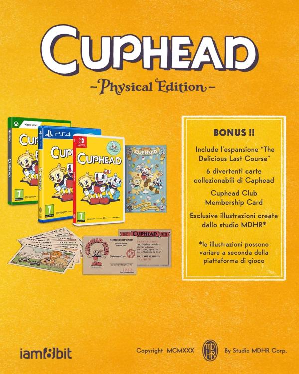 CUPHEAD PHYSICAL EDITION PS4 VIDEOGIOCO ITALIANO PLAY STATION 4 NUOVO SIGILLATO