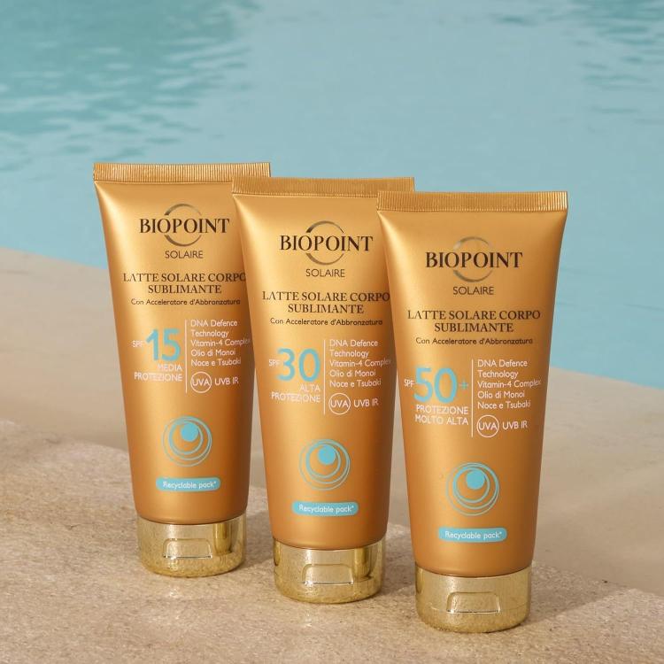 BIOPOINT - Latte Solare Corpo Sublimante Alta Protezione SPF30 Tubo da 200ml