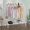 Stender Stand Doppio Appendiabiti Attaccapanni Scarpiera Guardaroba Metallo Wht