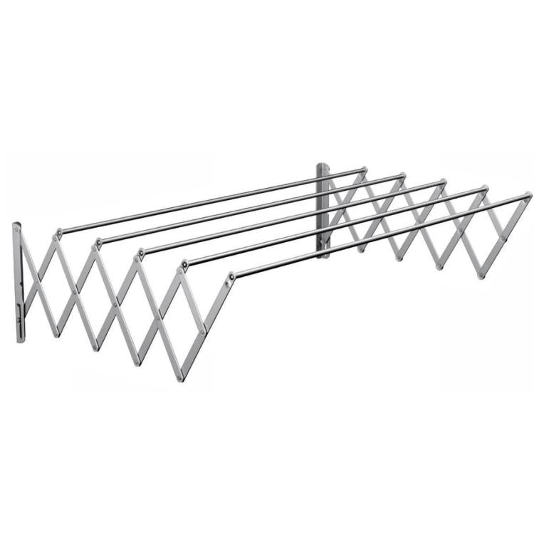 Stendibiancheria a Parete Estensibile Stendino Balcone Da Esterno o Bagno 60 cm
