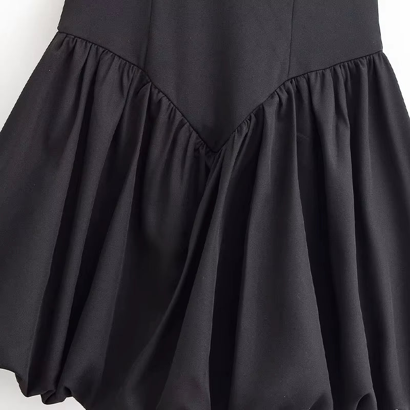 ZATRHMBM 2026 New Spring/Autumn Women'S Fashion Balloon Effect Dress, Retro Casual Sleeveless Elegant Women'S Dress