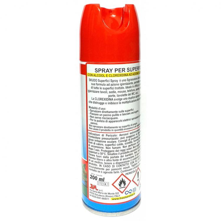 Skudo Spray Superfici Con Alcool Clorexidina Sgrassatore Igienizzante Ambienti