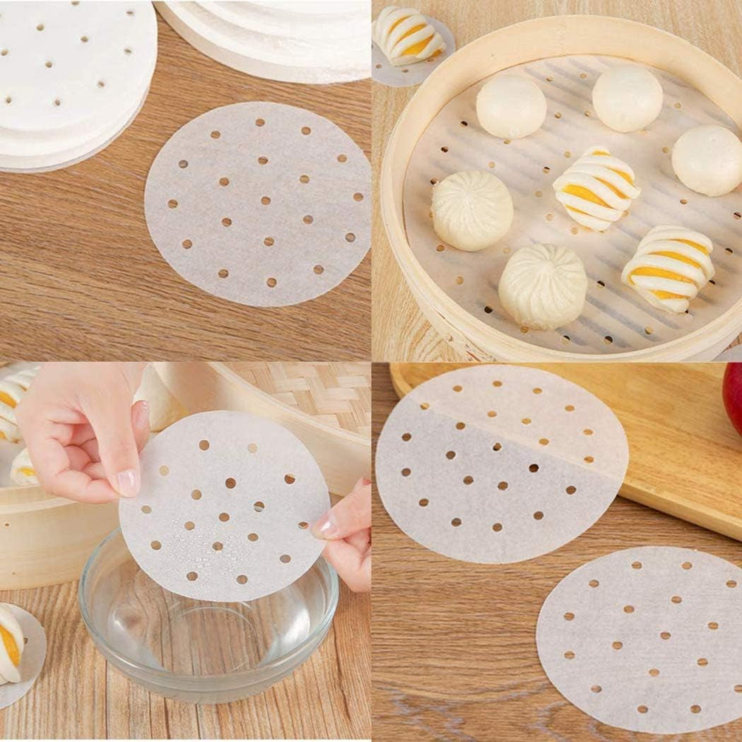 Air Fryer Parchment Paper, 200Pcs Inch Heavy Duty Air Fryer Parchment Paper Liners Uses for Baking Cookies, Cooking, Air Fryer, Grilling