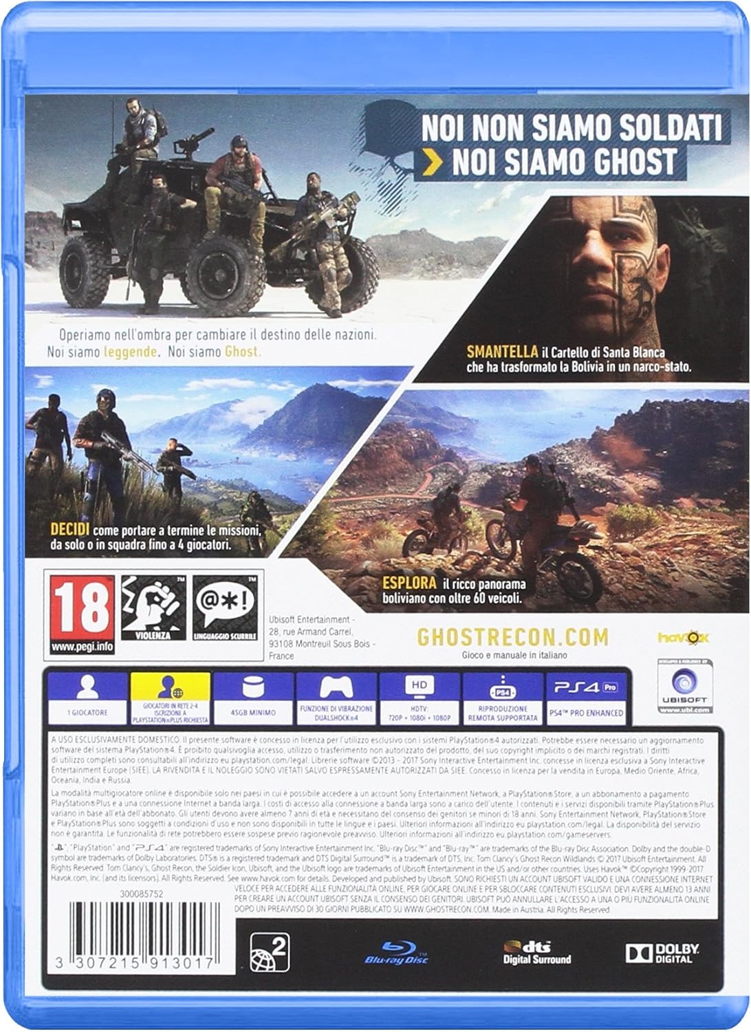 Tom Clancy'S Ghost Recon Wildlands Ps4 Gioco Playstation 4 Italiano Nuovo