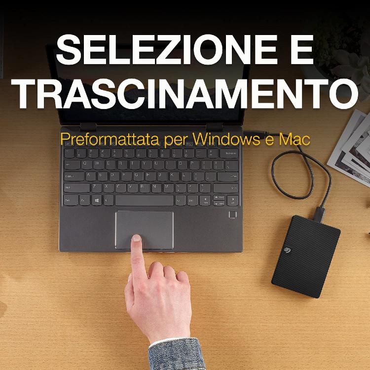 Seagate Hdd Ext 2.5" 2Tb Expansion+Rescue Usb 3.0 Stkm2000400 Nero 3660619040247