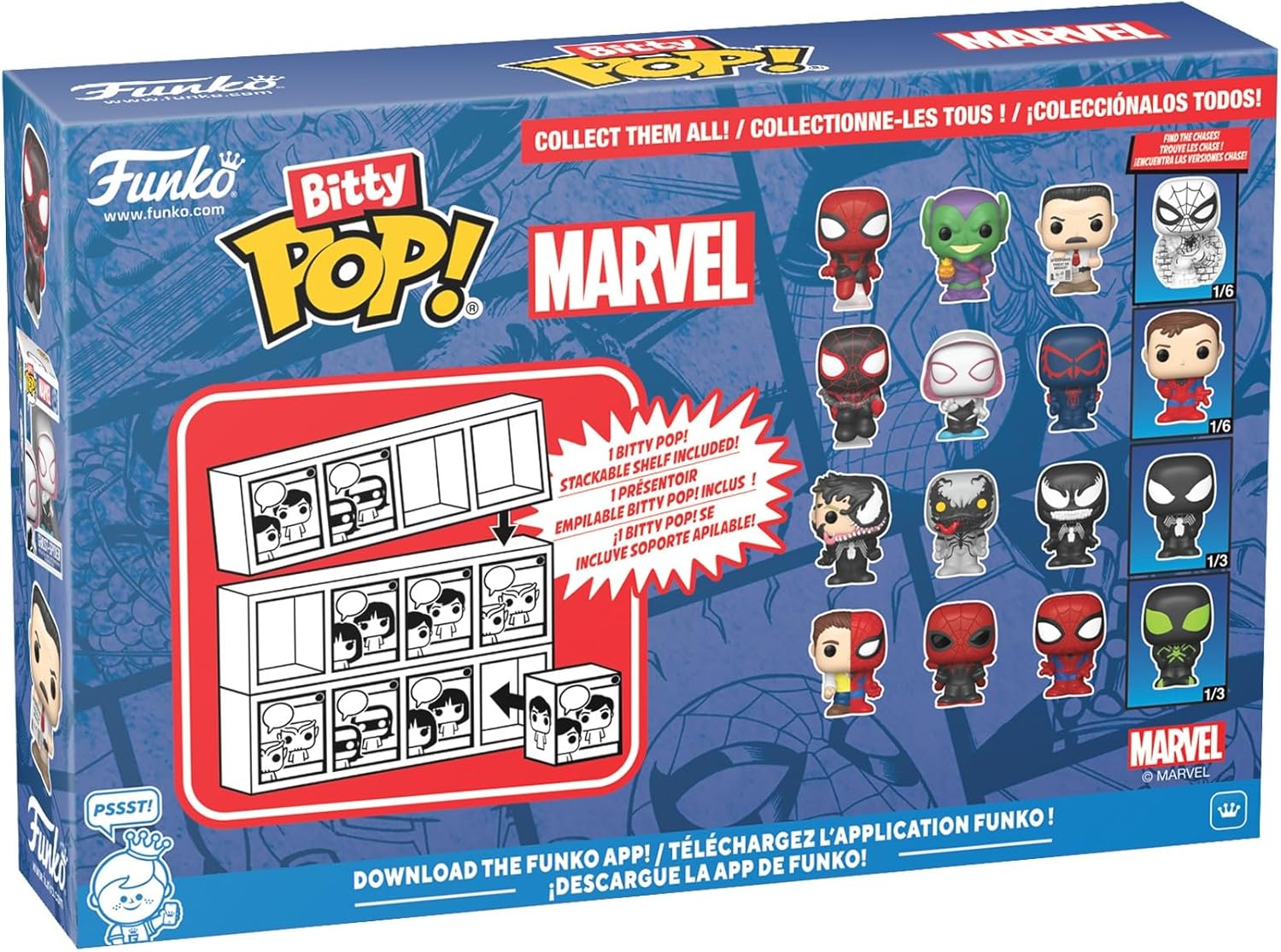 Funko Bitty Pop! Marvel Spiderman 4 Pack Miles Morales Limite Chase
