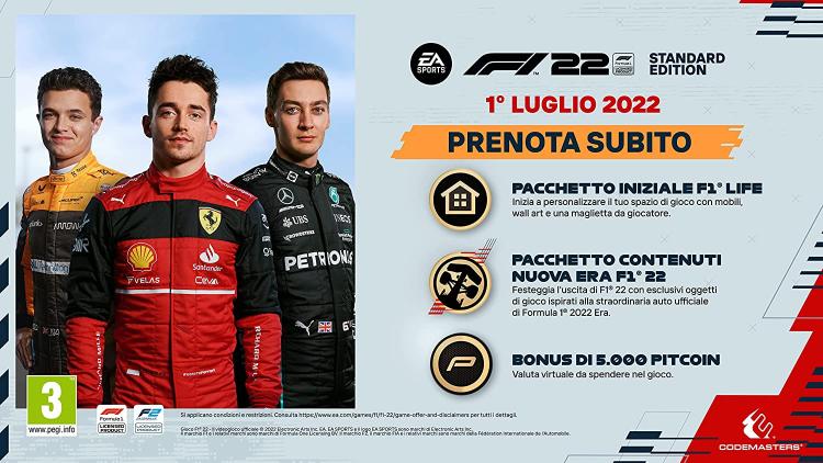 F1 22 Ps5 Gioco Ufficiale Fia Formula Uno Italiano Playstation 5 Dvd Sigillato