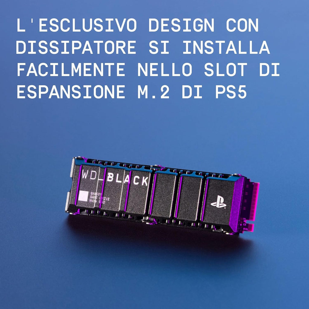 Western Digital WD-Black SN850P SSD M.2 PCIe NVMe Ufficiale PS5 - 1TB