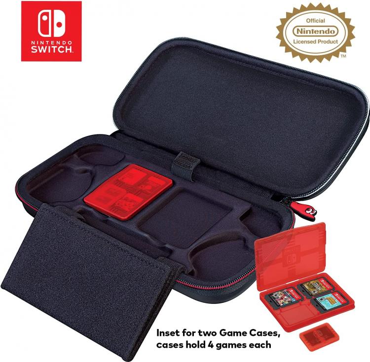 Nintendo Switch Bigben Custodia Da Trasporto Rigida Super Mario Limited Grigia