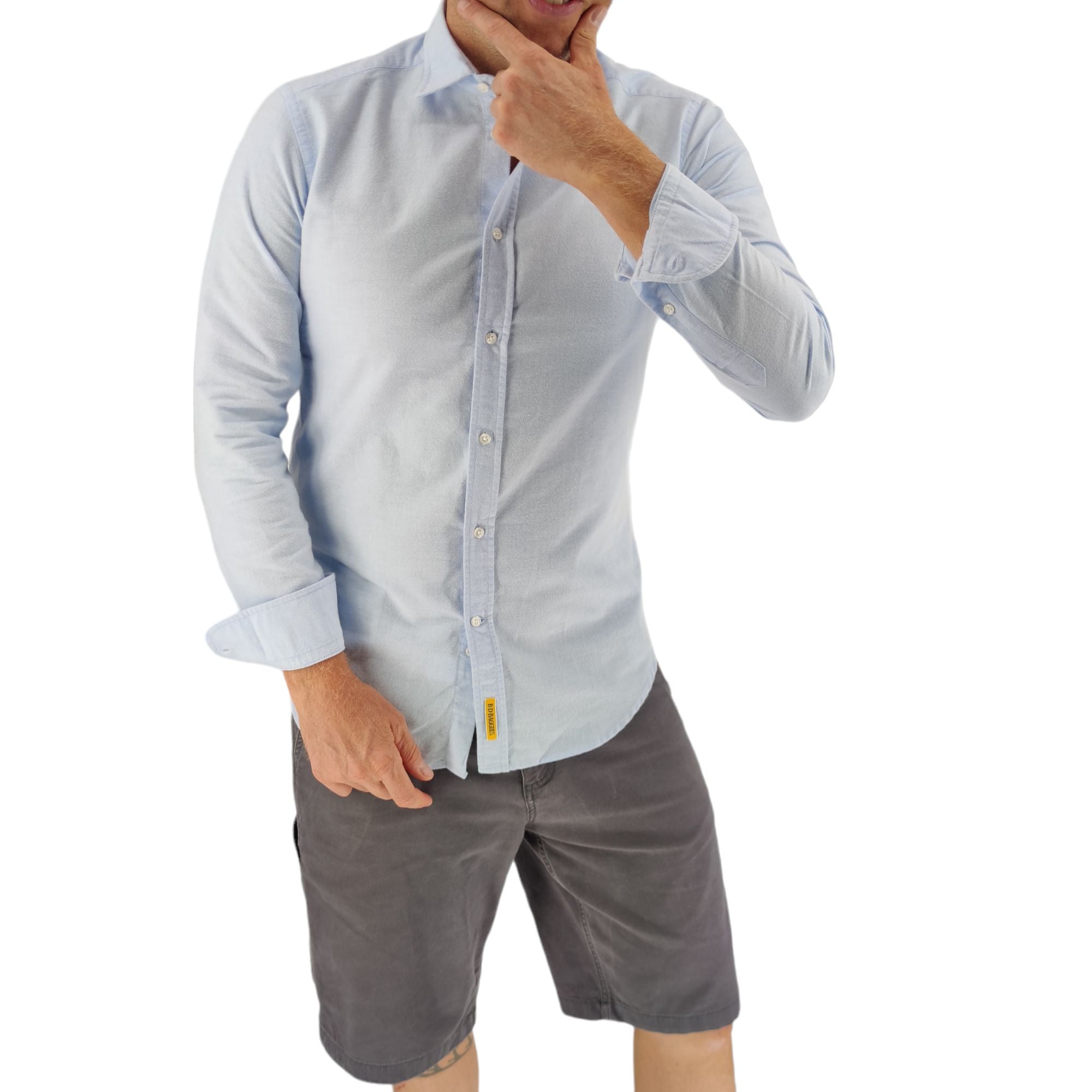 Camicia Bradford Flanella Uomo Blu Polvere