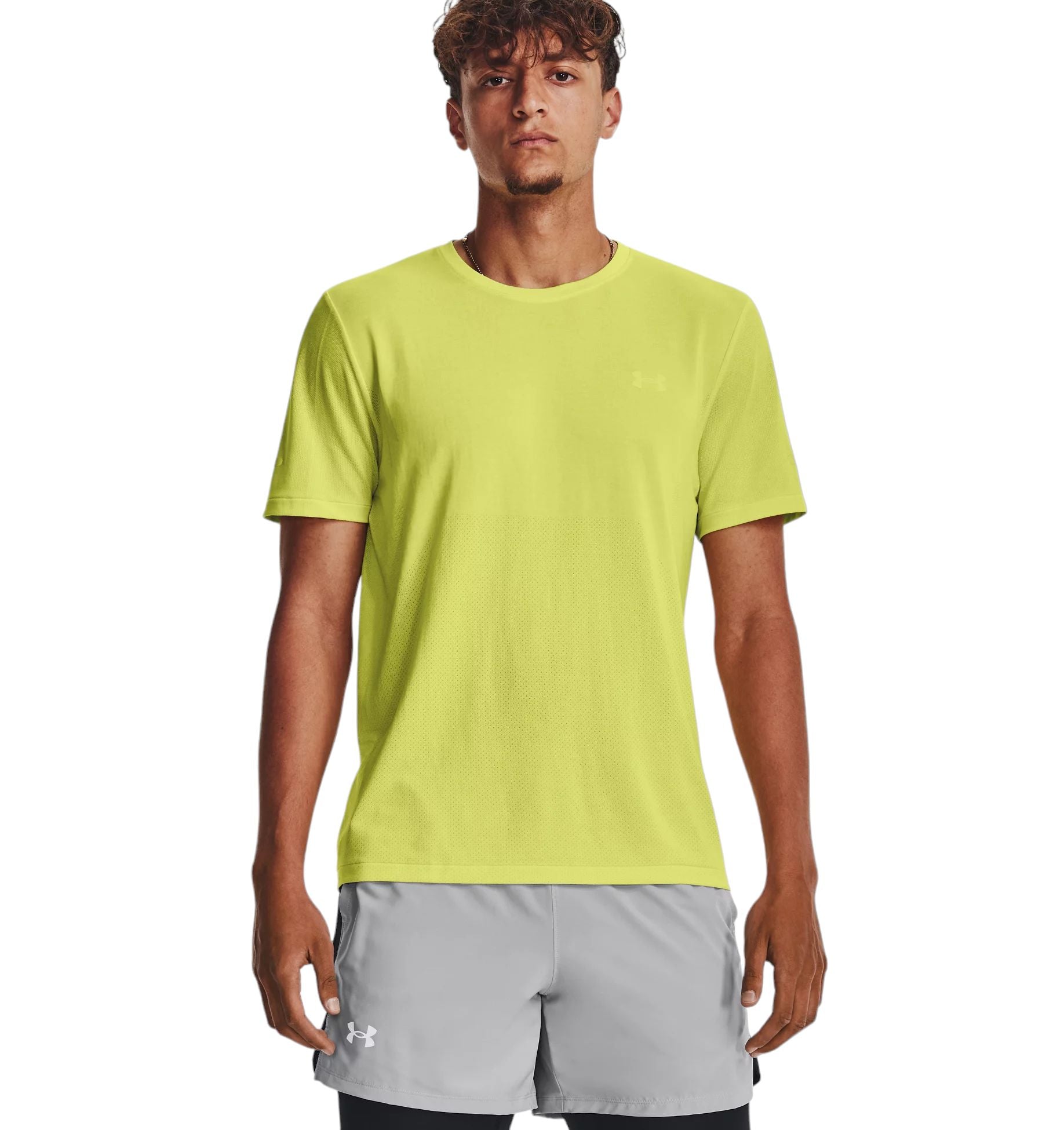 T-shirt Seamless Stride Uomo Lime Yellow/Reflective