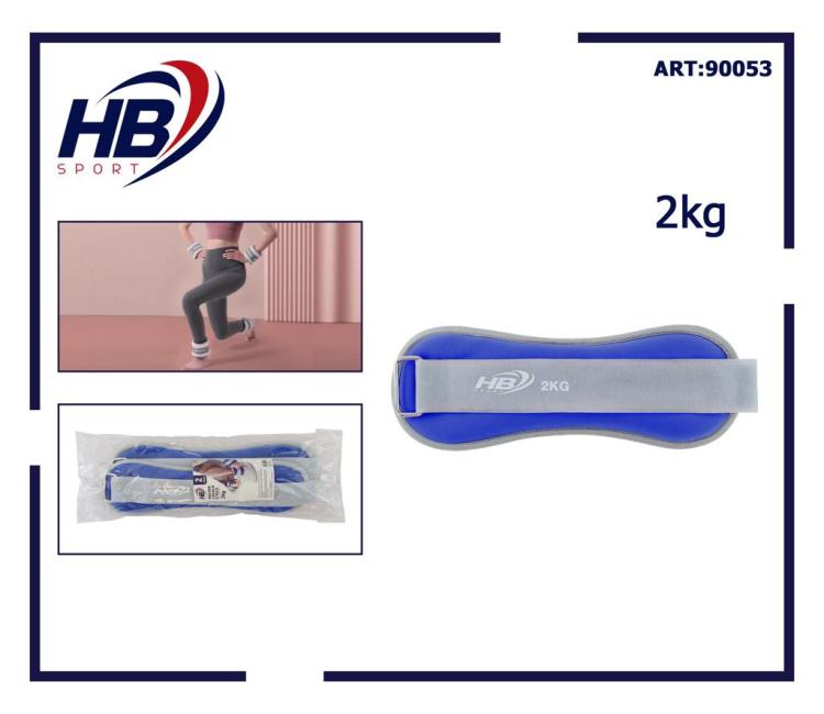 Coppia Pesi Per Caviglie/Polsi Sabbia Sport Fitness Cavigliere Da 1kg (2kg) Blu