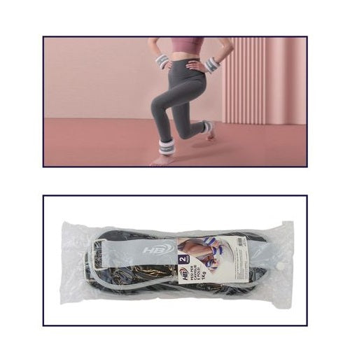 Coppia Pesi Per Caviglie/Polsi Sabbia Sport Fitness Cavigliere Da 0,5kg (1kg) Nr