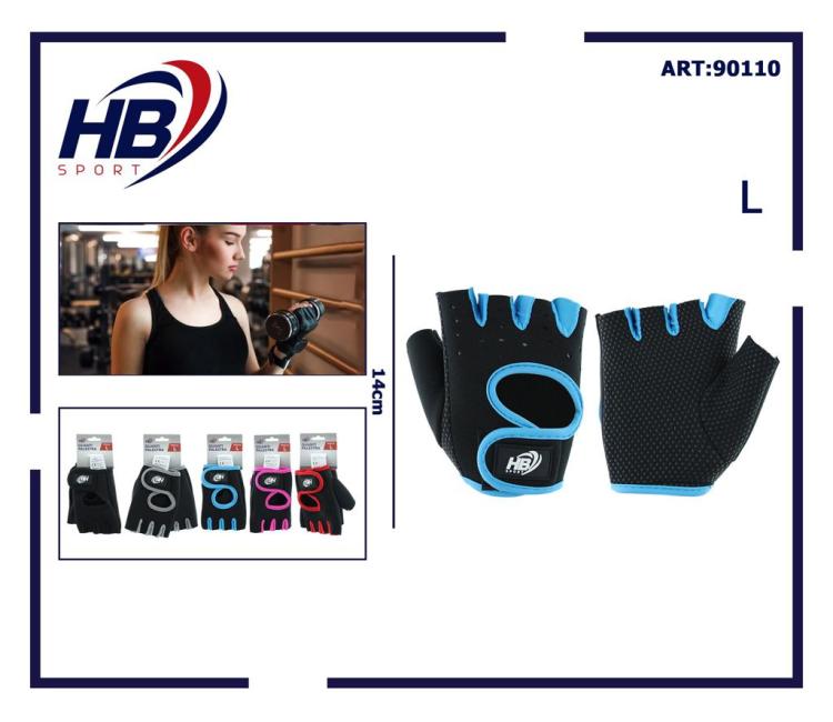 Guantini Allenamento Sollevamento Pesi Guanti Donna Palestra Fitness Colori Tg.L