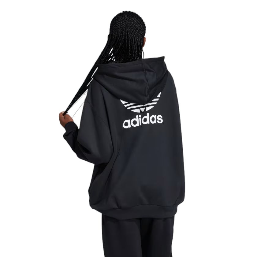 Maglia Trefoil Hoodie Donna Black