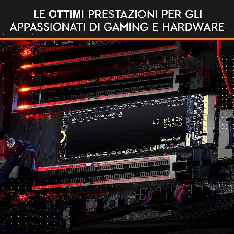 Western Digital Ssd Interno Gaming 2Tb Sn750 M.2 Wd Black Pcie Nvme 3.0
