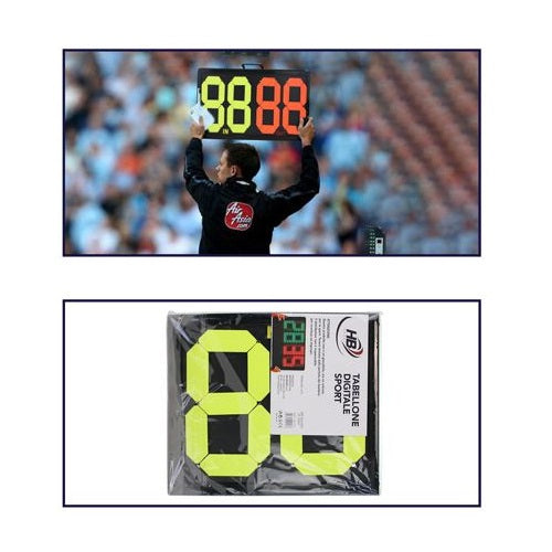 Tabellone Calcio Sport Sostituzioni Cambi Tabella Arbitro A 4 Cifre Fronte/Retro