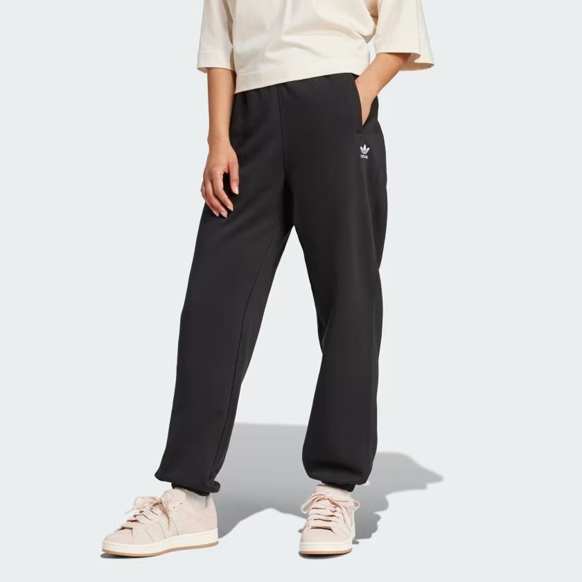 Pantaloni Essentials Fleece Loose Donna Black