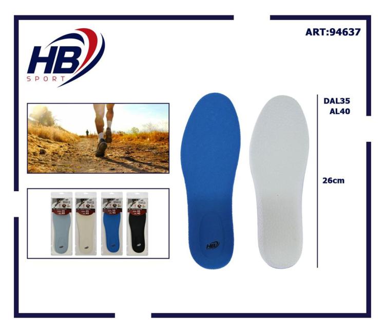 Hb Solette Plantare Donna Gomma Pu Ammortizzante Memory Lavoro Sportive Comode