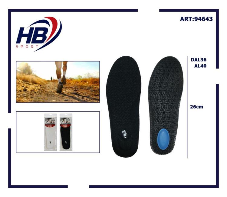 Hb Solette Plantare Donna Gomma Memory Pu Ammortizzante Lavoro Sportive Comode