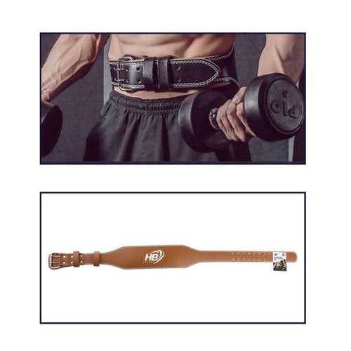 CINTURA SOLLEVAMENTO PESI COLOR CUOIO ALLENAMENTO BODYBUILDING FASCIA LOMBARE L