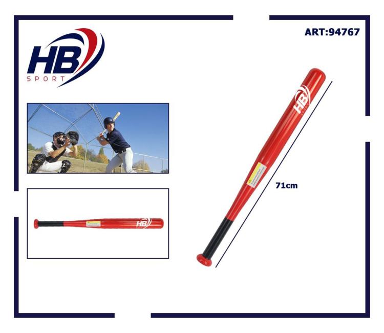 Mazza Da Baseball Softball Ferro Da (71Cm) 28" Allenamento Adulti Bambini Rossa