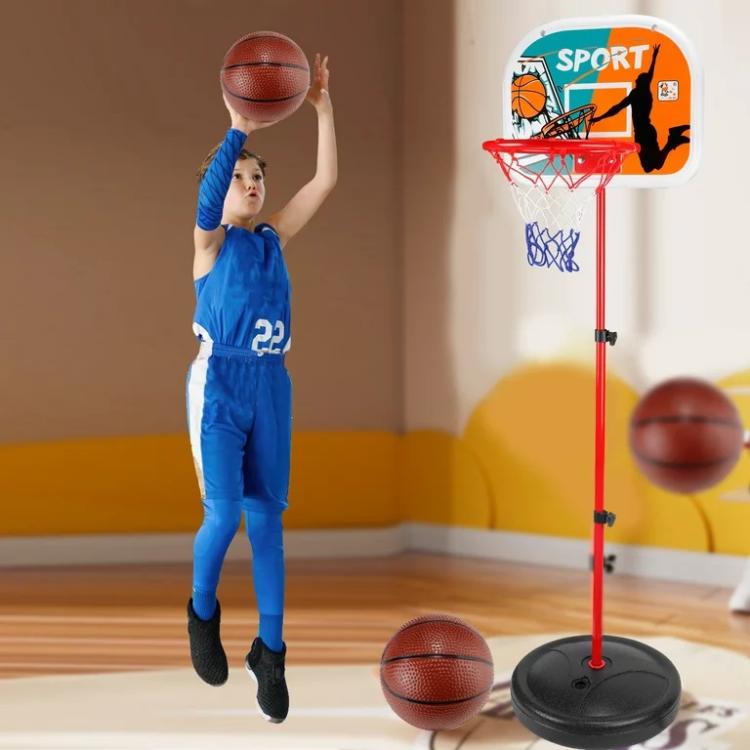 Set Canestro Basket Cerchio Rete + Palla Con Base Tabellone Gioco Bambini |200Cm