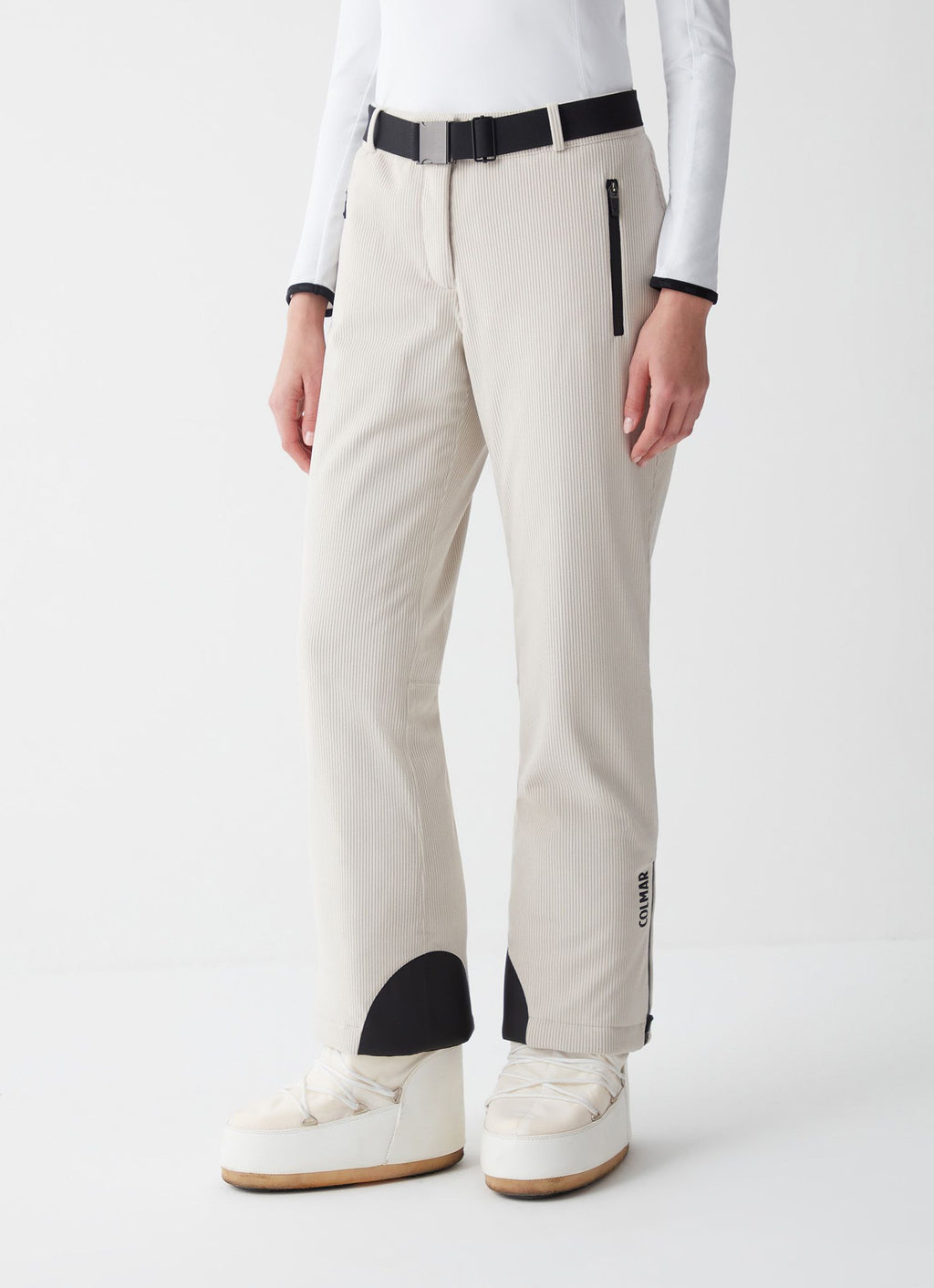 Pantaloni New Corduroy Donna Beige Purity