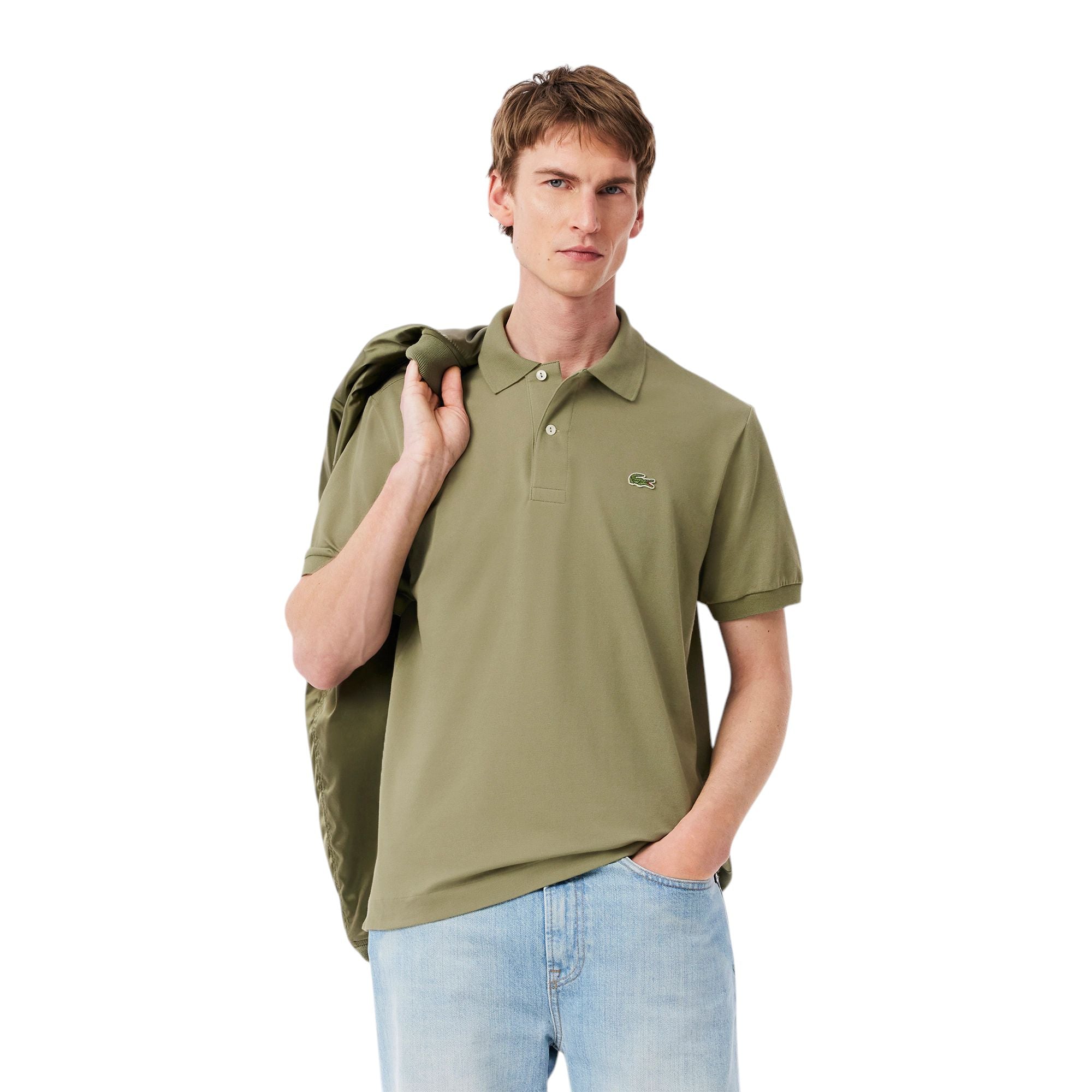 Polo Classic Fit Uomo Verde Cachi