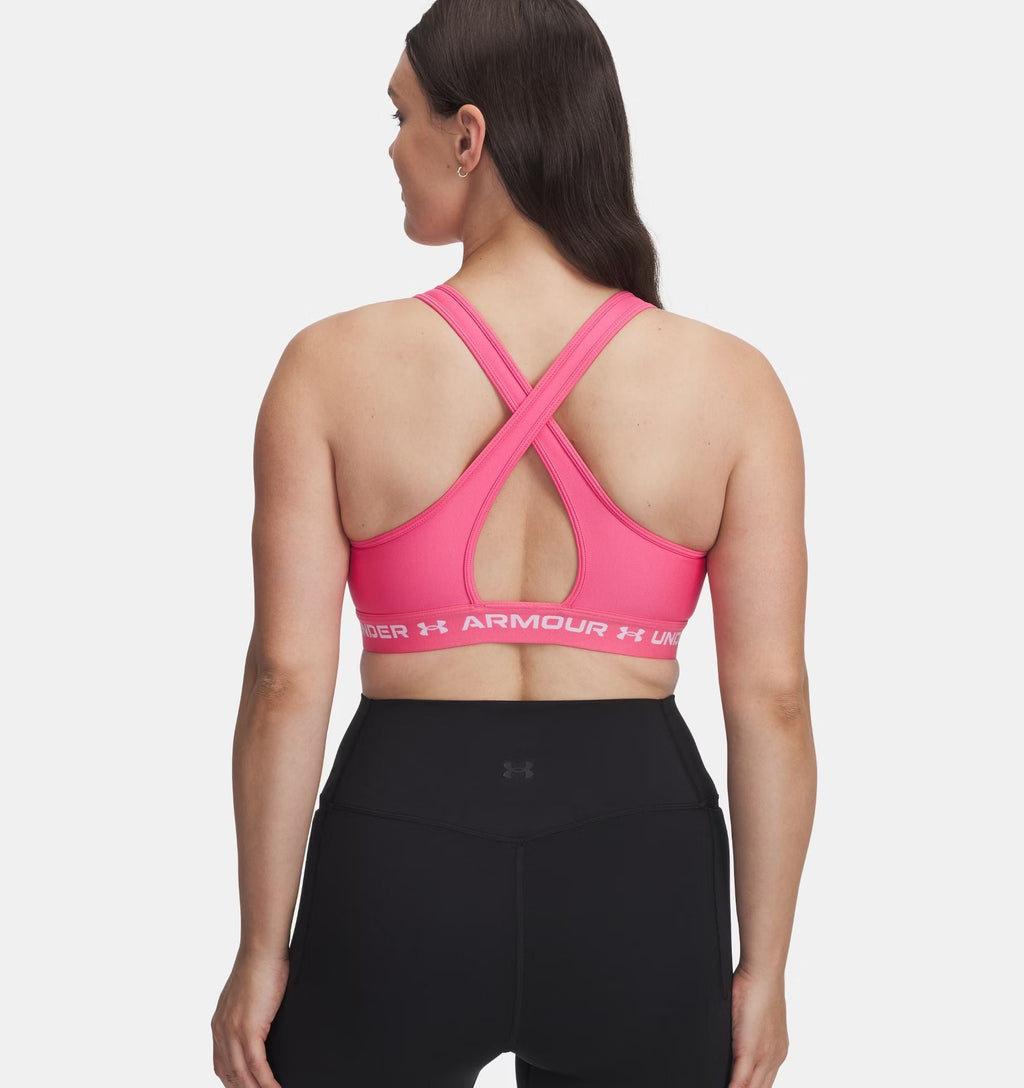 Top Mid Bra Donna Super Pink/White