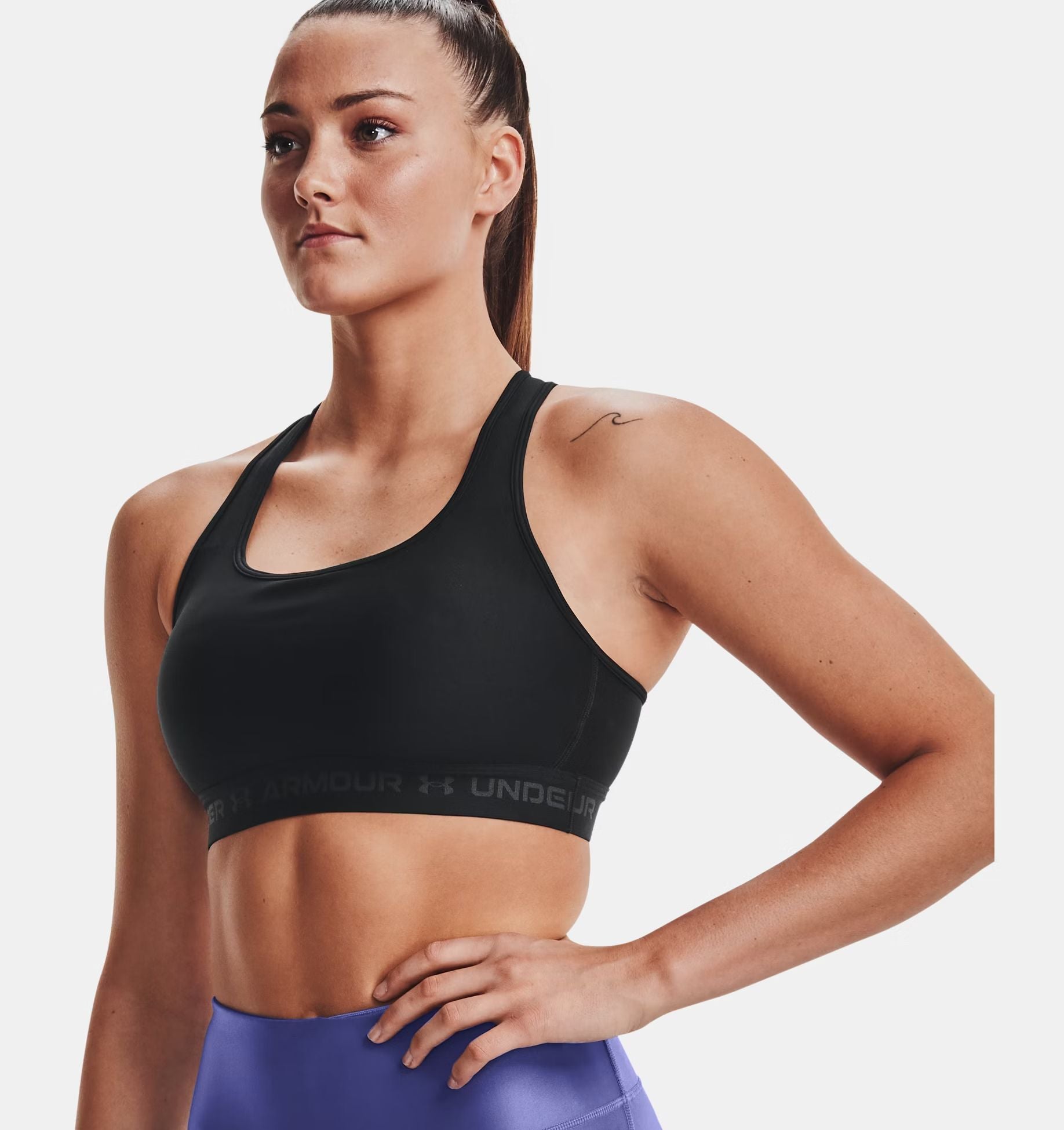 Top Mid Bra Donna Black/Jet Gray