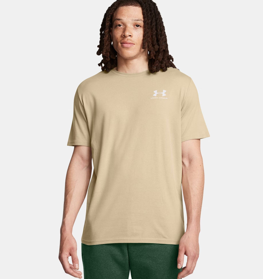T-shirt Left Chest Logo Uomo City Khaki/White