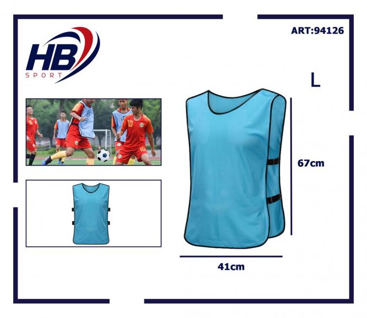 CASACCA SPORTIVA CALCIO PETTORINA CALCETTO FRATINO ALLENAMENTO SPORT AZZURRA - L