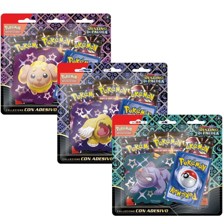 Pokemon Destino Di Paldea Collezione Con Adesivo Scarlatto E Violetto (Greavard)
