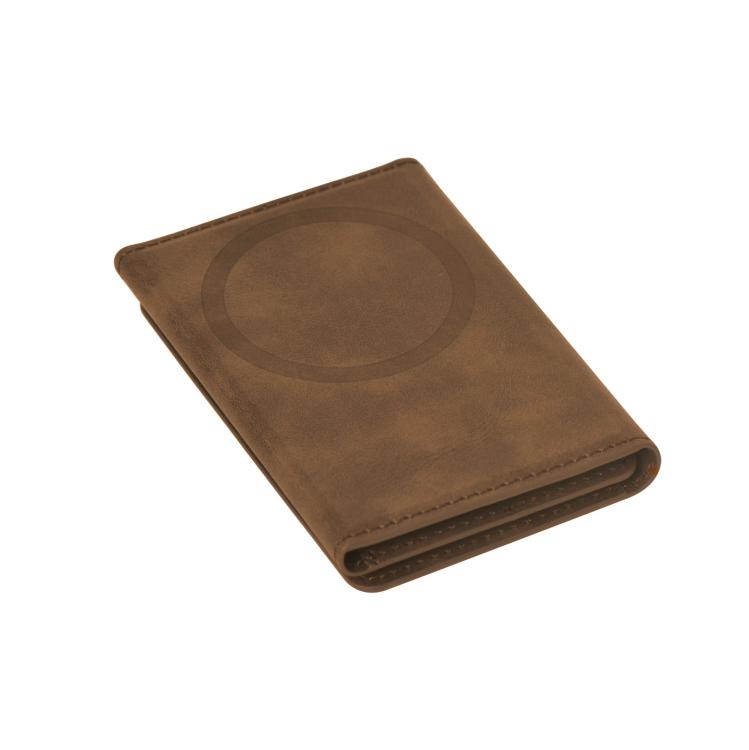 Etres Smart Wallet Portafoglio Slim Porta Carte Di Credito Iphone Mag Safe Brown