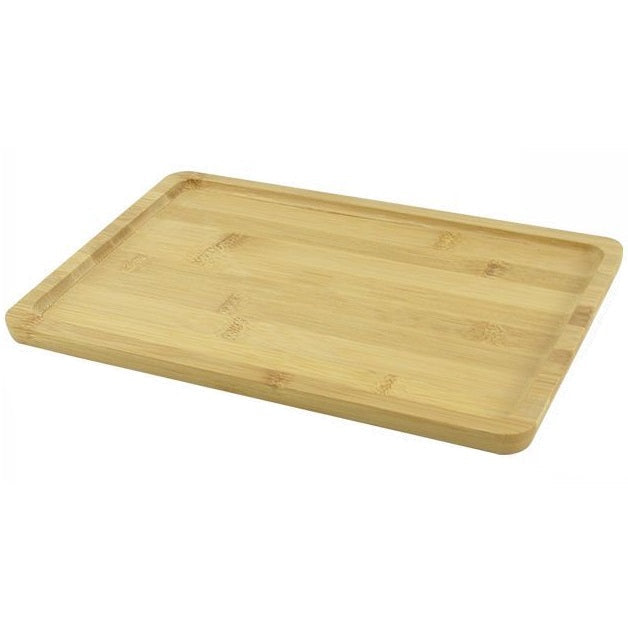 Vassoio Da Portata In Legno Bambù Per Colazione A Letto Caffe Tagliere 19X29Cm