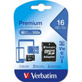 Verbatim Premium Microsdhc Card 16 Gb Micro Sd Memoria/Adattatore V10 Classe 10