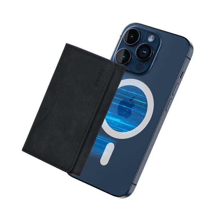 Etres Smart Wallet Portafoglio Slim Porta Carte Di Credito Iphone Mag Safe Black